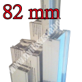 Tokszélesítő profilok fehér színben 82 mm széles Winergetic profilhoz