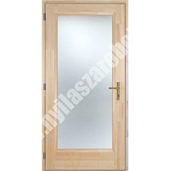 Üveges egyszárnyú fa bejárati ajtó