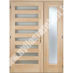 ZEBRA - kétszárnyú nyíló/nyíló fa bejárati ajtó